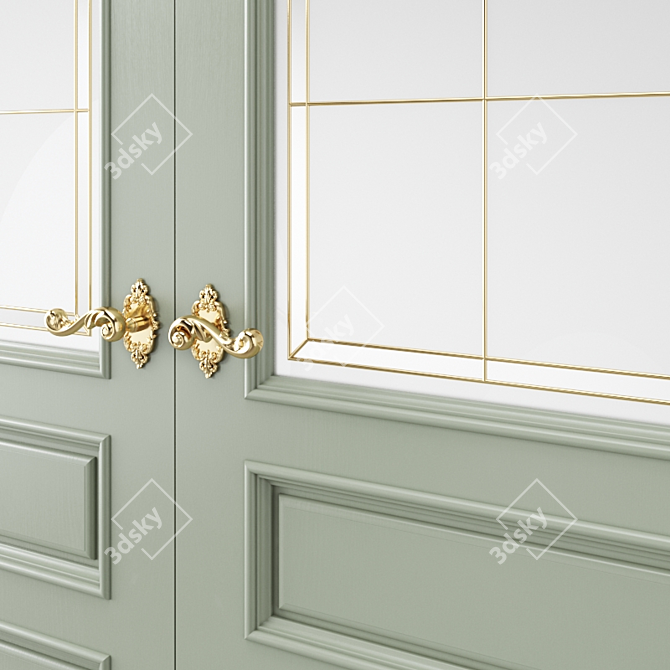 Modern Interior Door - 3D Model 3D model image 3