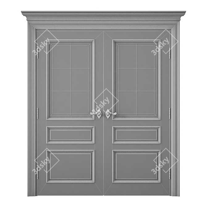 Modern Interior Door - 3D Model 3D model image 4