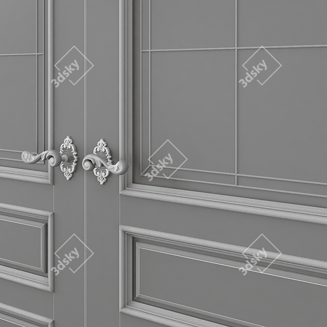 Modern Interior Door - 3D Model 3D model image 6