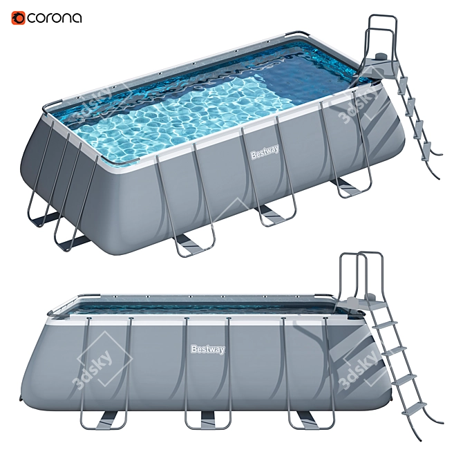 BESTWAY Frame Pool 4.6x2.5x1.2m 3D model image 1