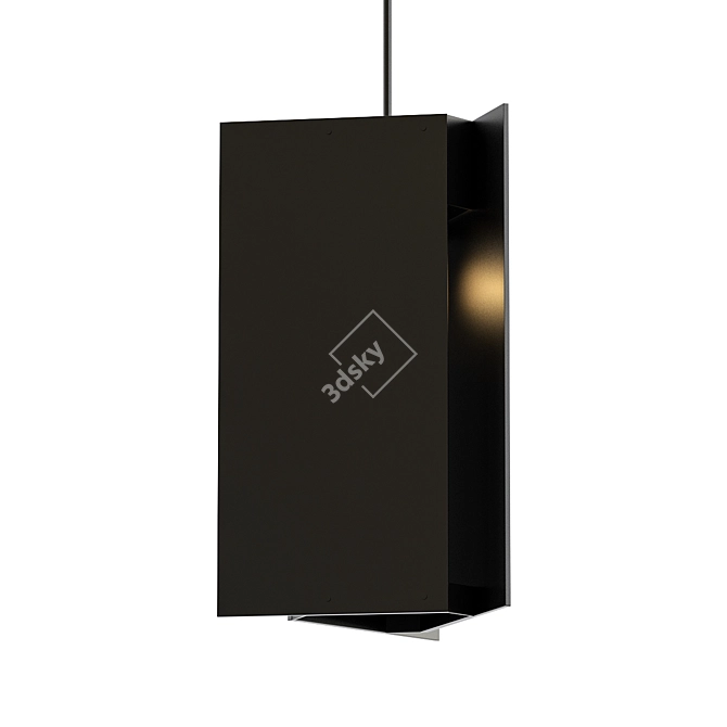 Sleek Tripp Pendant 3D model image 1