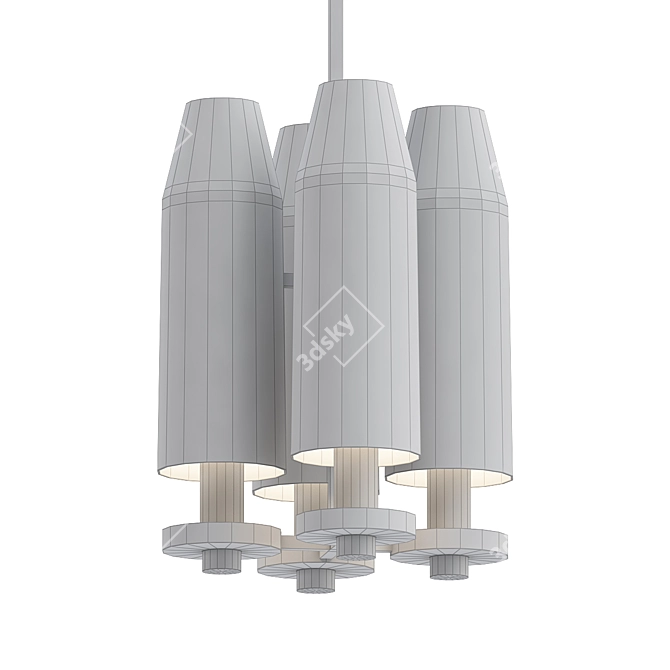 Elegant Illuminated Chamber Pendant 3D model image 2