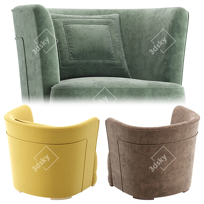 Luxury BISCANE Armchair: Ultimate Comfort 3D model image 4
