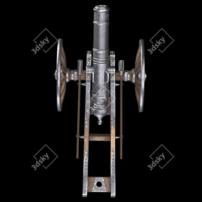 18th Century PBR Cannon Model 3D model image 4