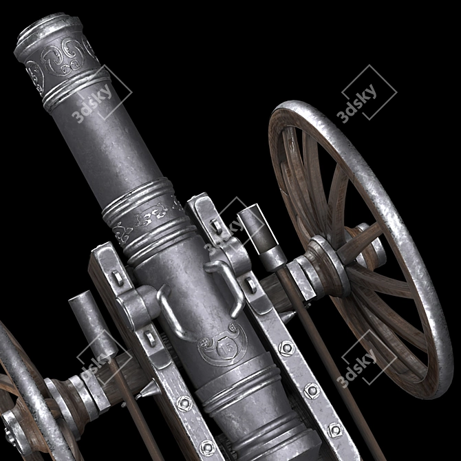 18th Century PBR Cannon Model 3D model image 6