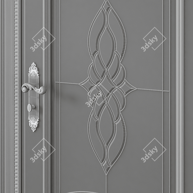 Stylish Interior Door 3D model image 6