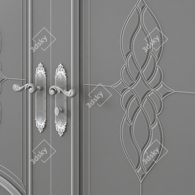 Modern-Style Interior Door 3D model image 6