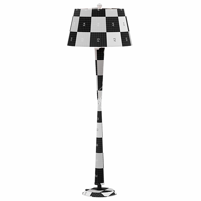 Elegant Dempsey Floor Lamp 3D model image 7