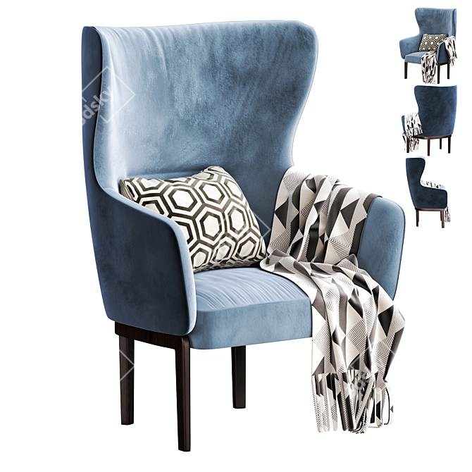 Chelsea Classic Armchair: Elegant Design 3D model image 1