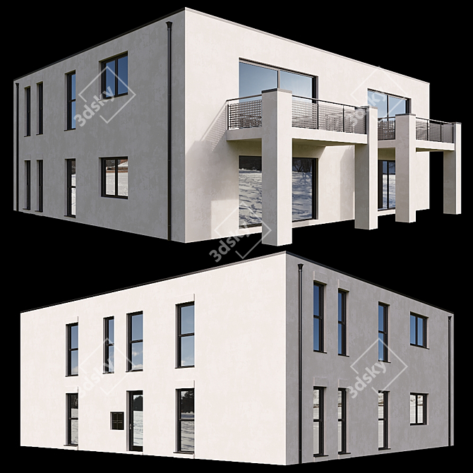 Contemporary Urban Villa 3D model image 1