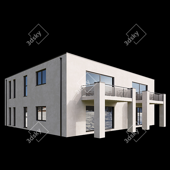 Contemporary Urban Villa 3D model image 2