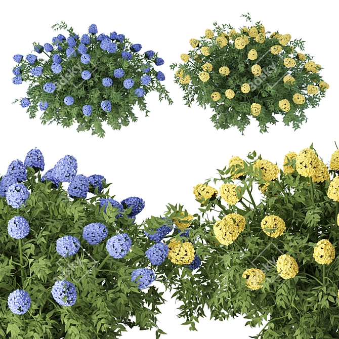 Flowering Bushes Collection Vol. 43: Beautiful and Realistic 3D model image 1