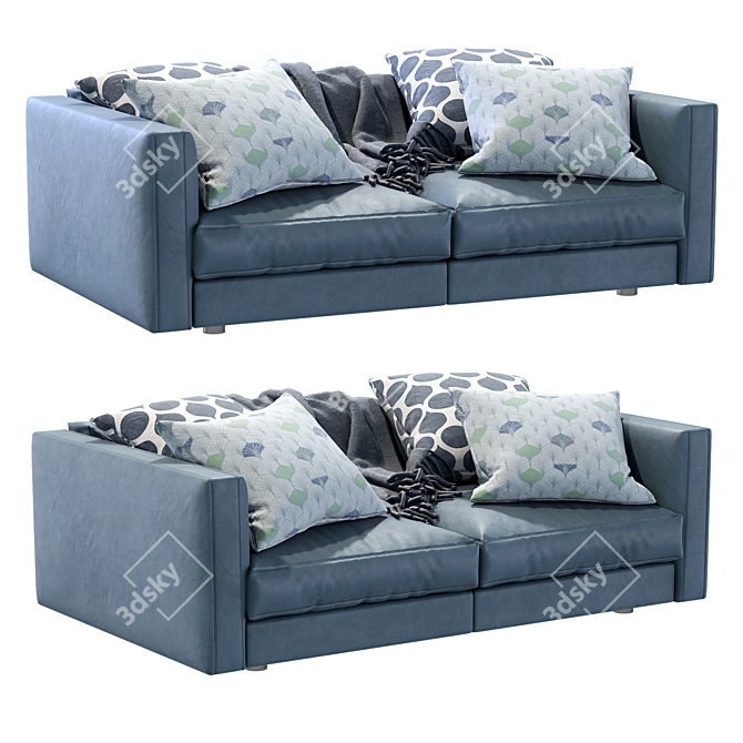 Arflex Rendezvous Small Leather Sofa 3D model image 4