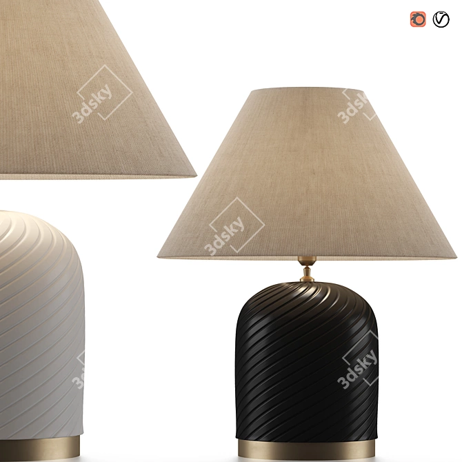 Elegant Savona Table Lamp 3D model image 1