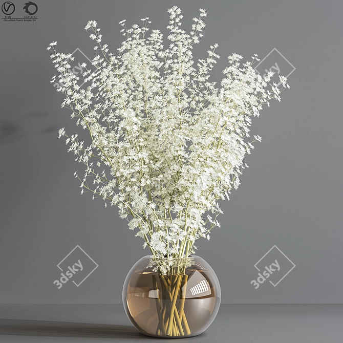 Botanical Bliss Bouquet 3D model image 2