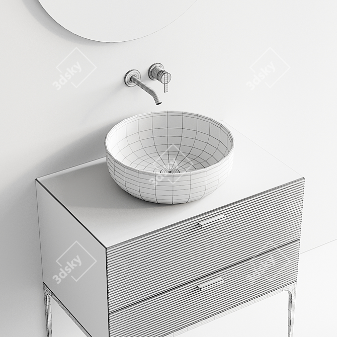 Inbani Grate 02 Vanity Set 3D model image 5