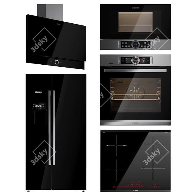 Serie 8 Kitchen Appliance Set 3D model image 1