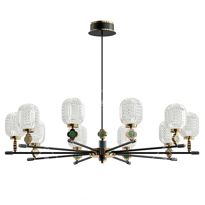 Elegant Laura CH-B Chandelier 3D model image 1