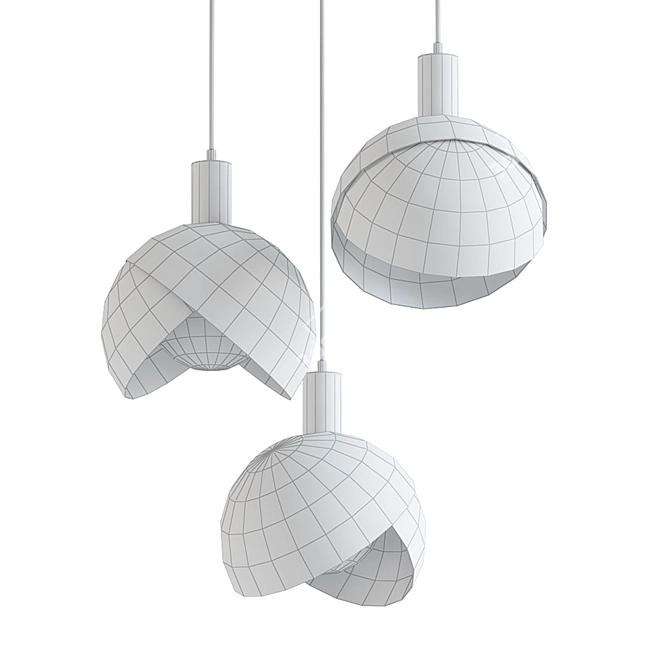 Modern Glass Dining Lighting Pendant 3D model image 2