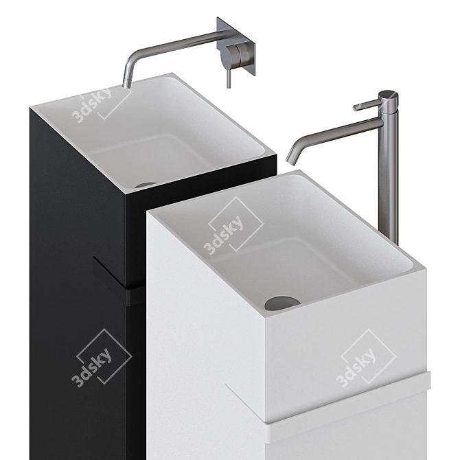 Sleek and Stylish: FUSTO Floor-standing Sink 3D model image 3