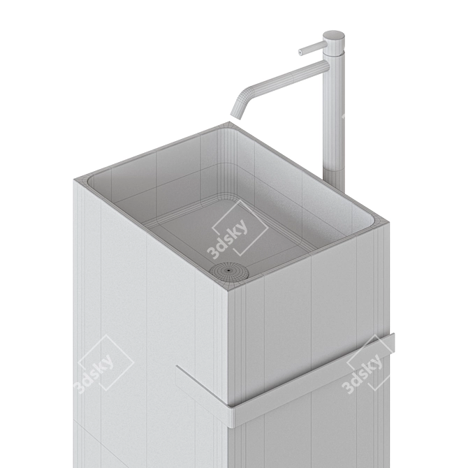 Sleek and Stylish: FUSTO Floor-standing Sink 3D model image 4