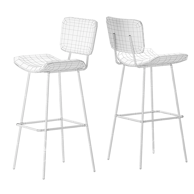 Cojo Bar Stool: Sleek and Stylish Seating 3D model image 3