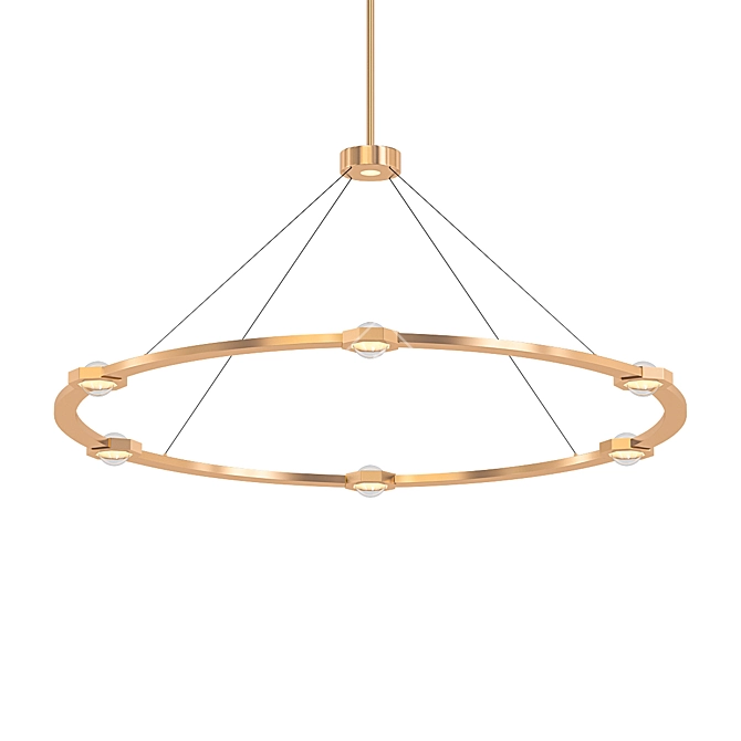 Elegant Glow Pendant Chandelier 3D model image 1