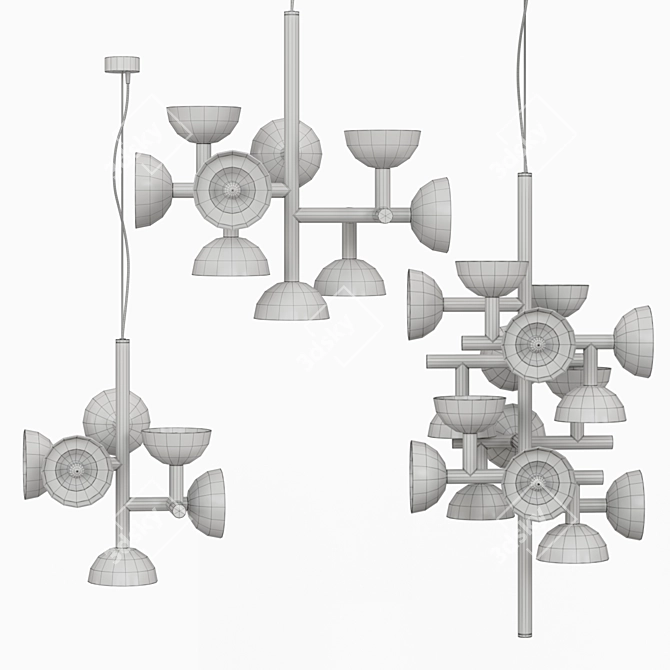 Sleek Sibilla Pendant Light 3D model image 5