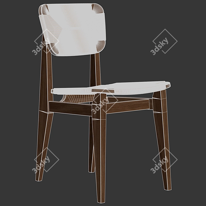 GUBI C-Chair Dining Chair 3D model image 5