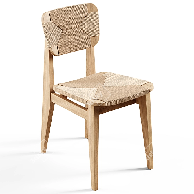 GUBI C-Chair Dining Chair 3D model image 8