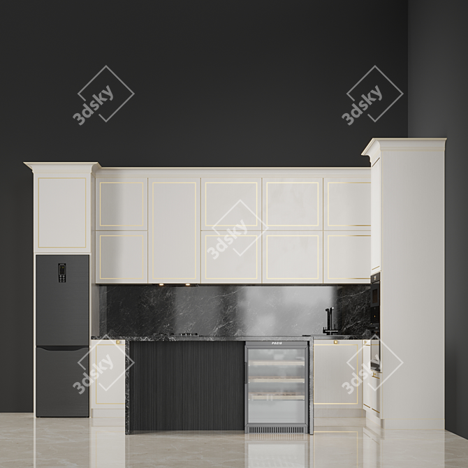 Complete Kitchen Appliance Set 3D model image 2