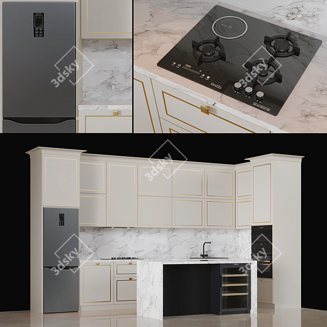 Complete Kitchen Appliance Set 3D model image 8