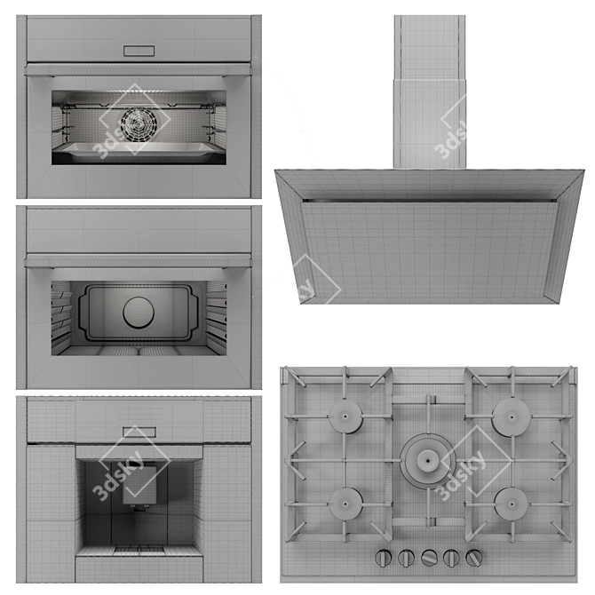 Sleek Neff Kitchen Ensemble 3D model image 4