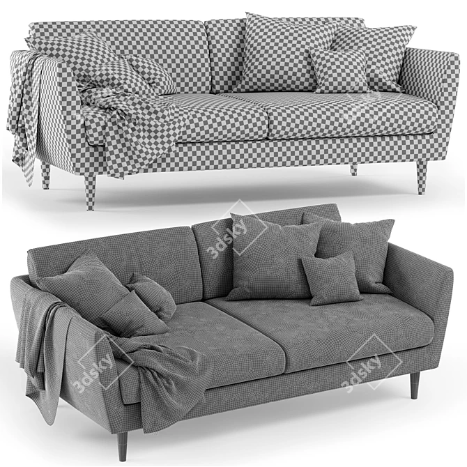  Stylish Grey Sofa - Sits BETTY 3D model image 5