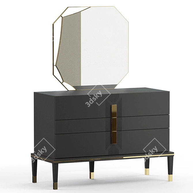 Elegance in Simplicity: Moismobilya Pablo Dressing Table 3D model image 1