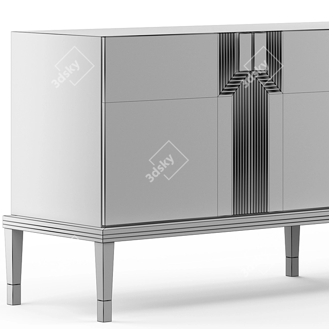 Elegant Pablo Sideboard in Walnut 3D model image 3