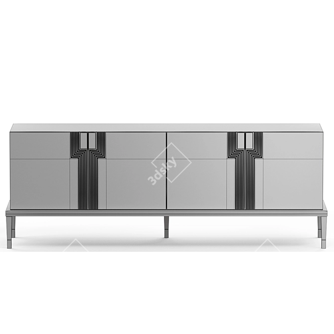 Elegant Pablo Sideboard in Walnut 3D model image 4