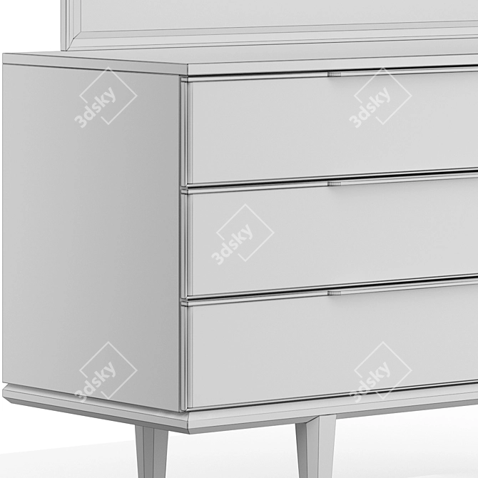 Elegant Punto Dressing Table 3D model image 4