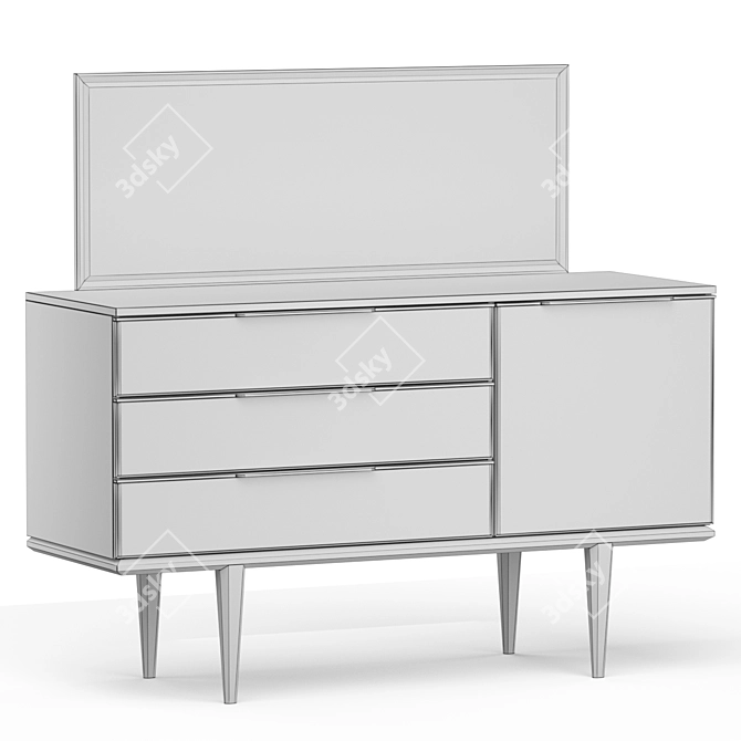 Elegant Punto Dressing Table 3D model image 5