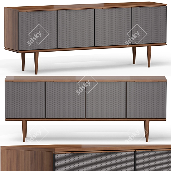 Elegant Punto Sideboard by Moismobilya 3D model image 1