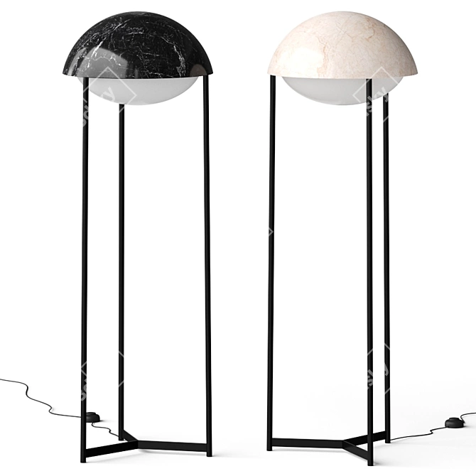 Contemporary Glaze Floor Lamp 3D model image 1