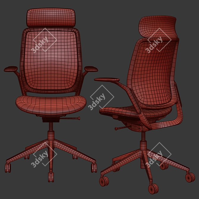 OrangeBox Eva Office Chair - Adjustable Height and Depth 3D model image 6