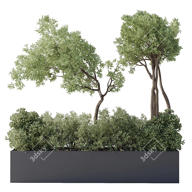 Metal Vase Pot Collection 139: Indoor Outdoor Garden 3D model image 1