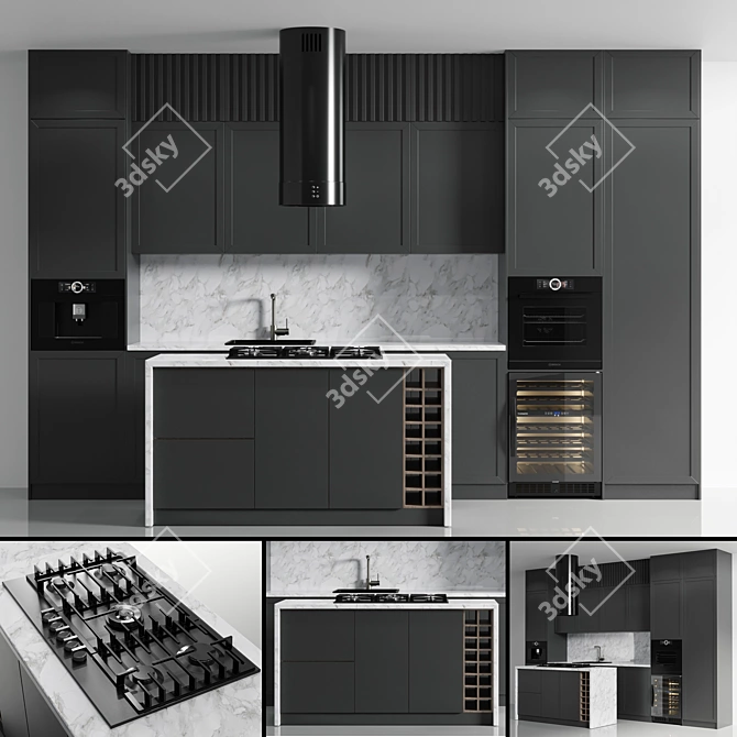 Bosch Kitchen No. 16: Versatile and Stylish 3D model image 1