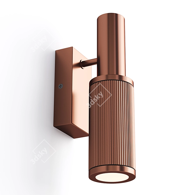 Bronze Outdoor Wall Lamp Penate 3D model image 1