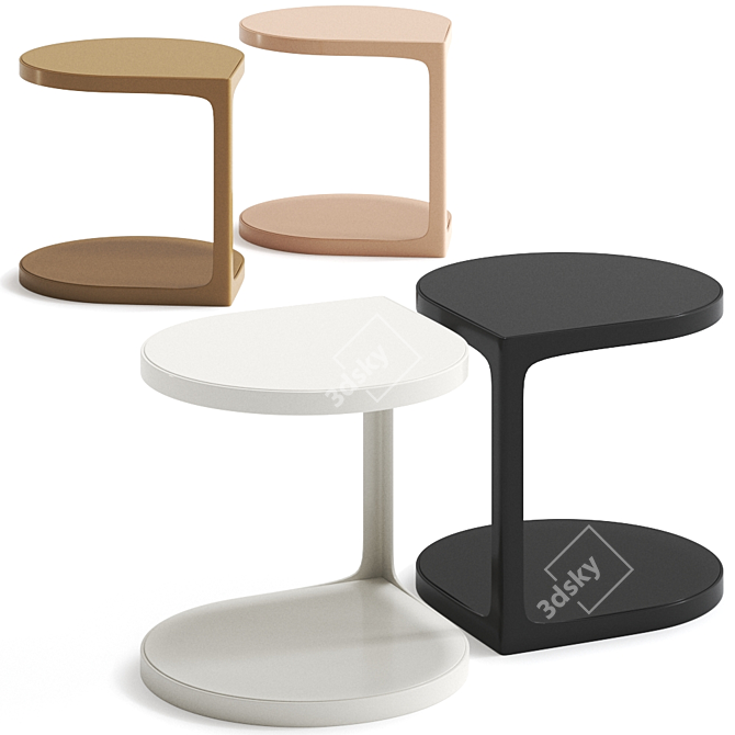 Modern Coot Side Table: Sleek Design & Versatile Colors 3D model image 1