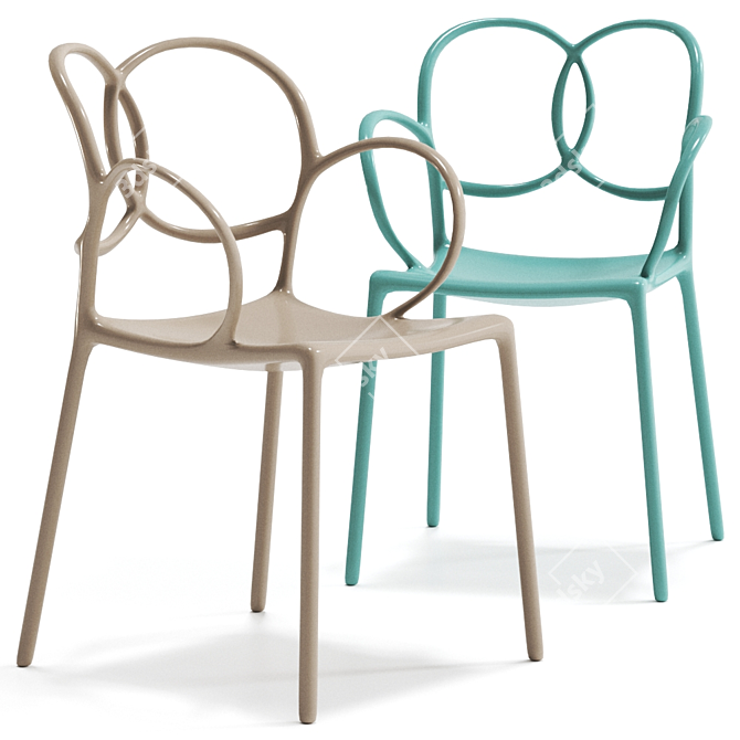 Sleek Sissi Chair: Elegance and Comfort 3D model image 2