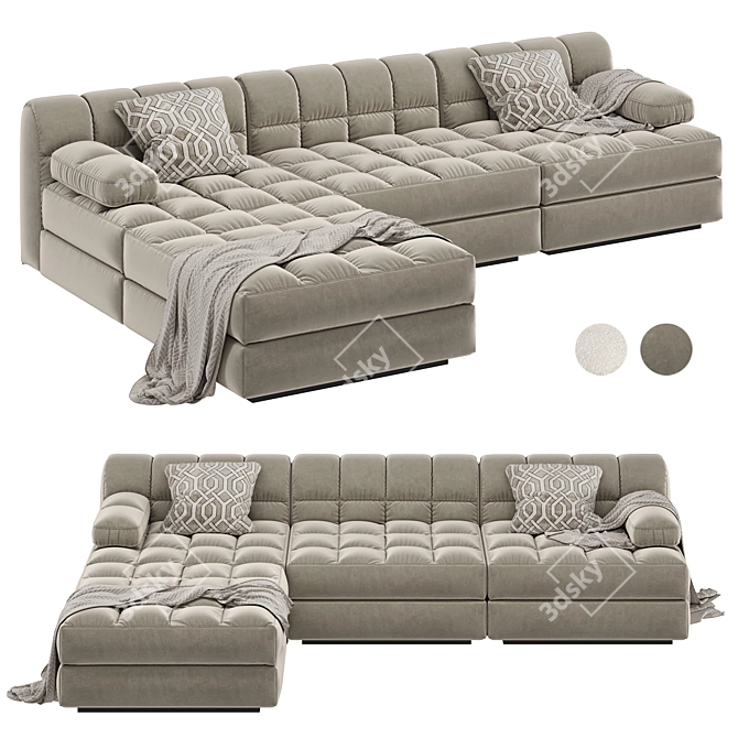 Title: Versatile Eichholtz Dean 2-Tone Modular Sofa 3D model image 1