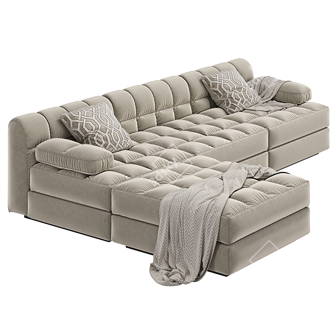 Title: Versatile Eichholtz Dean 2-Tone Modular Sofa 3D model image 2