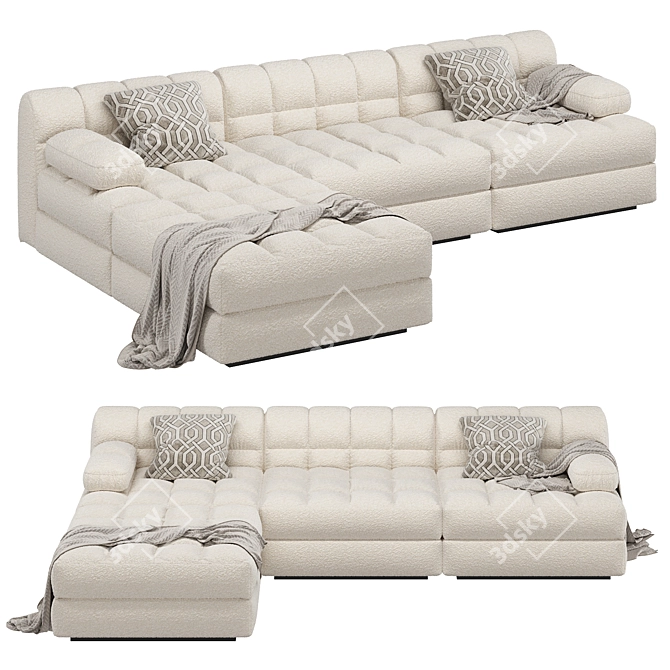 Title: Versatile Eichholtz Dean 2-Tone Modular Sofa 3D model image 3